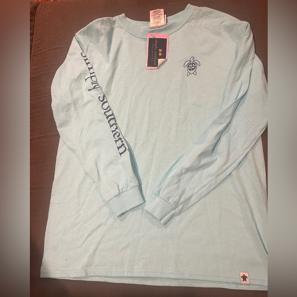 Simply Southern Sky Blue Long Sleeve Tee
